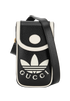 X Adidas Logo Mini Crossbody, £450, Handbags, Black/White, Leather, Front view